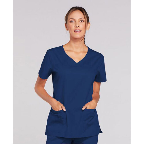 WORKWEAR, SAFETY & CORPORATE CLOTHING SPECIALISTS Poly Cotton Stretch V Neck Top