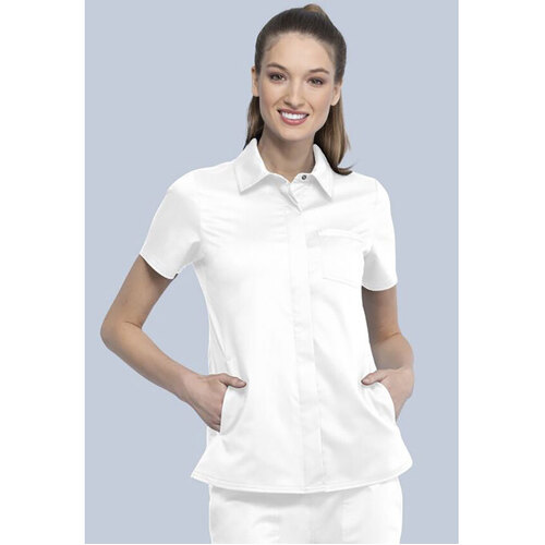 WORKWEAR, SAFETY & CORPORATE CLOTHING SPECIALISTS - Revolution - Ladies Hidden Snap Front Collar Shirt