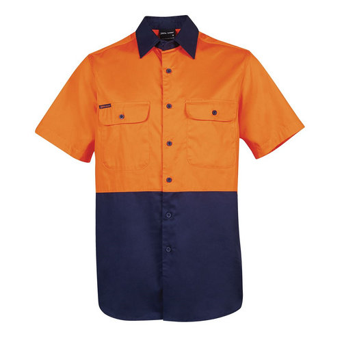 WORKWEAR, SAFETY & CORPORATE CLOTHING SPECIALISTS - JB's Hi Vis Two Tone Short Sleeve (190G) Shirt