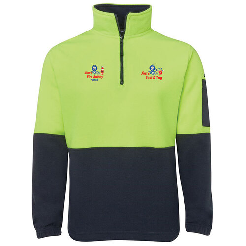 WORKWEAR, SAFETY & CORPORATE CLOTHING SPECIALISTS - Jb's Hi Vis 1/2 Zip Polar Fleece