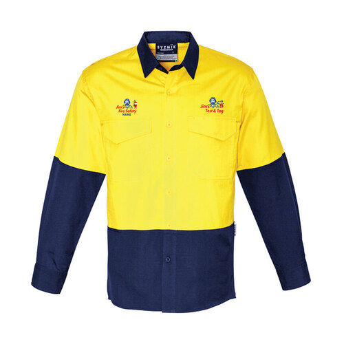 WORKWEAR, SAFETY & CORPORATE CLOTHING SPECIALISTS - Mens Rugged Cooling Hi Vis Spliced L/S Shirt