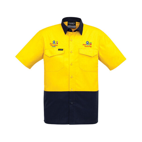 WORKWEAR, SAFETY & CORPORATE CLOTHING SPECIALISTS - Mens Rugged Cooling Hi Vis Spliced S/S Shirt