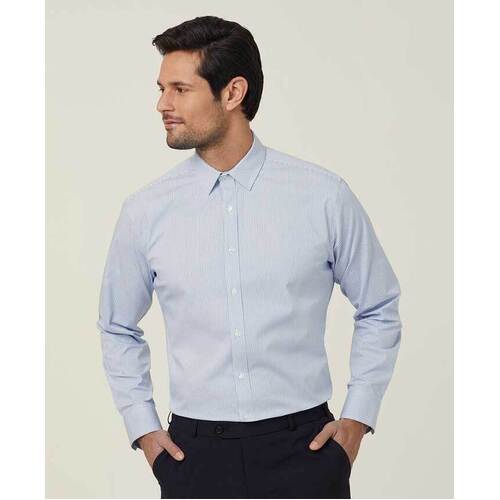 WORKWEAR, SAFETY & CORPORATE CLOTHING SPECIALISTS - AVIGNON STRIPE LONG SLEEVE SHIRT