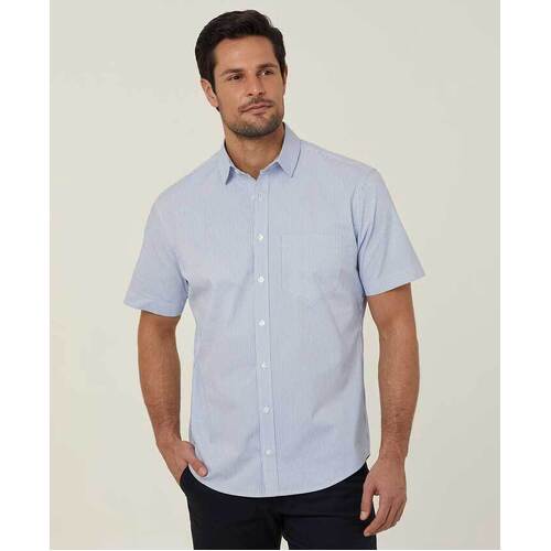 WORKWEAR, SAFETY & CORPORATE CLOTHING SPECIALISTS - AVIGNON STRIPE SHORT SLEEVE SHIRT