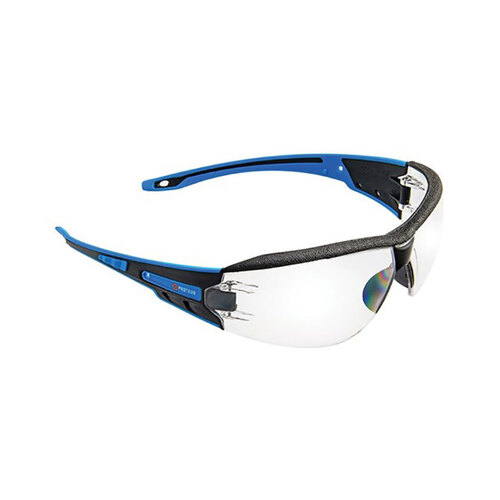 WORKWEAR, SAFETY & CORPORATE CLOTHING SPECIALISTS - Proteus 1 Safety Glasses Clear Lens Integrated Brow Dust Guard