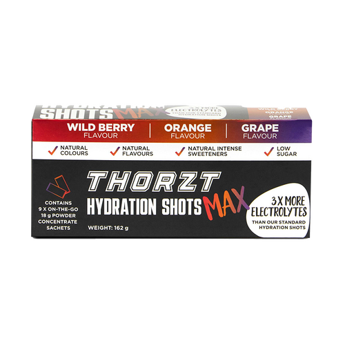WORKWEAR, SAFETY & CORPORATE CLOTHING SPECIALISTS - High Electrolyte Low Sugar Hydration Shot Max Powders - Orange