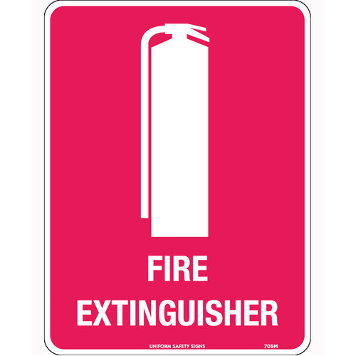 WORKWEAR, SAFETY & CORPORATE CLOTHING SPECIALISTS - 140x120mm - Self Adhesive, Pkt 4 - Fire Extinguisher