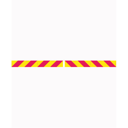 WORKWEAR, SAFETY & CORPORATE CLOTHING SPECIALISTS - 600x150mm - Metal - Cl.1 - 2 pieces - Candy Stripes