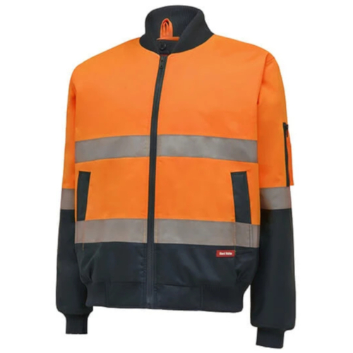 WORKWEAR, SAFETY & CORPORATE CLOTHING SPECIALISTS - Core - Hi-Visibility 2 Tone Bomber Jacket With Hoop Tape